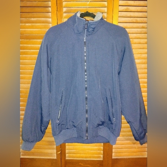 Sports Master Navy Fleece Lined Windbreaker with Stand-Up Collar, And Full Zip - Picture 7 of 7